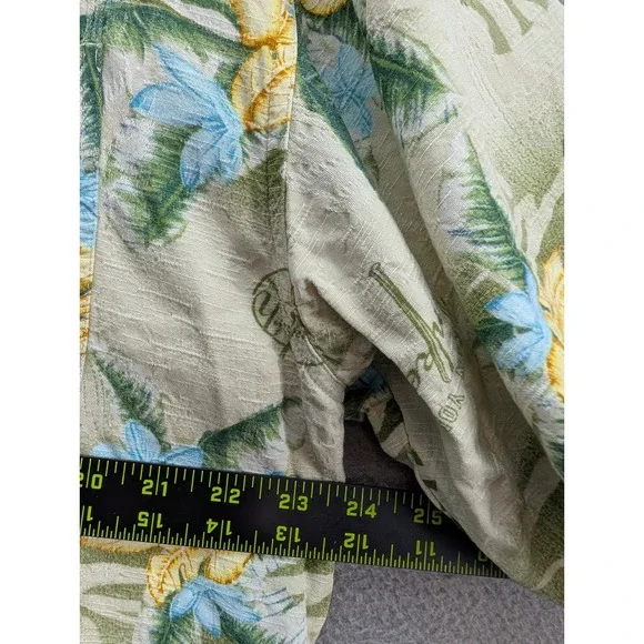Vintage Lee Sport New York Yankees Hawaiian Shirt Men's Size L Floral Tropical - Picture 6 of 9